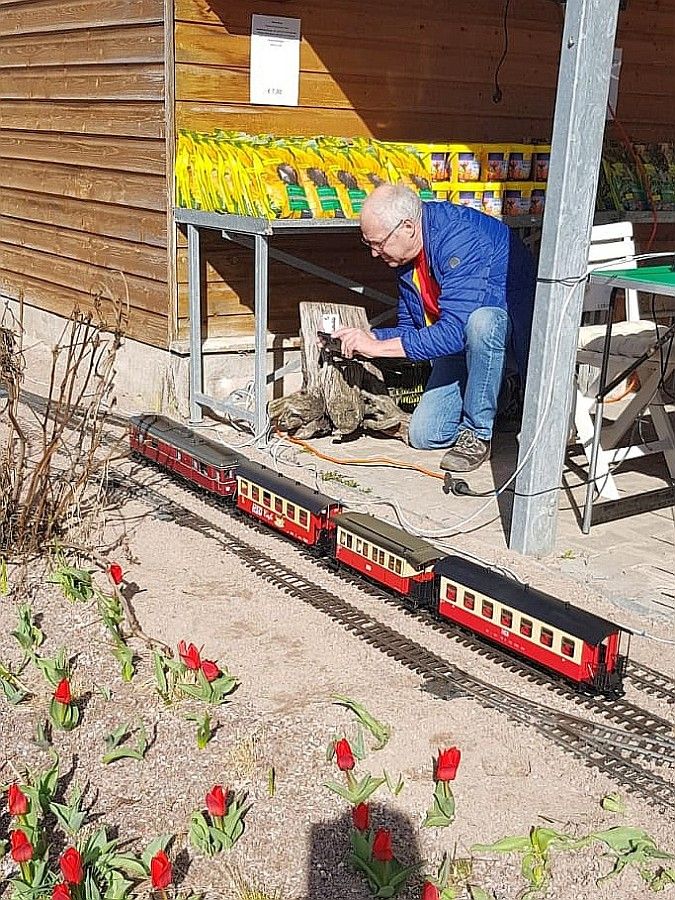 Gartenbahn bei Klenart-Stauden März 2023