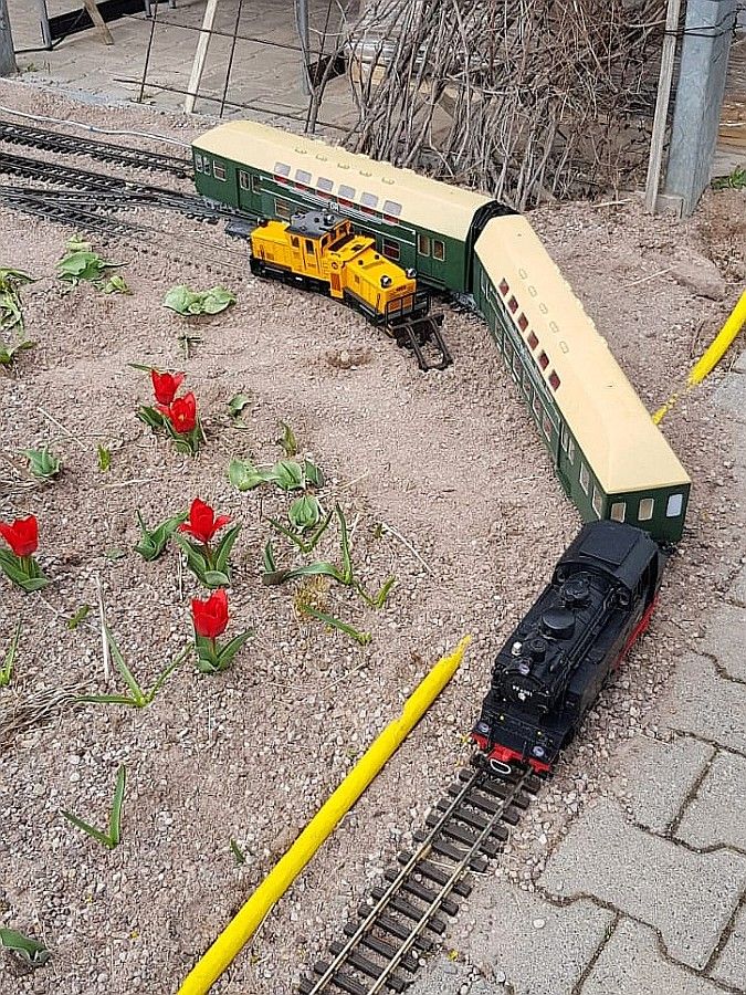 Gartenbahn bei Klenart-Stauden März 2023